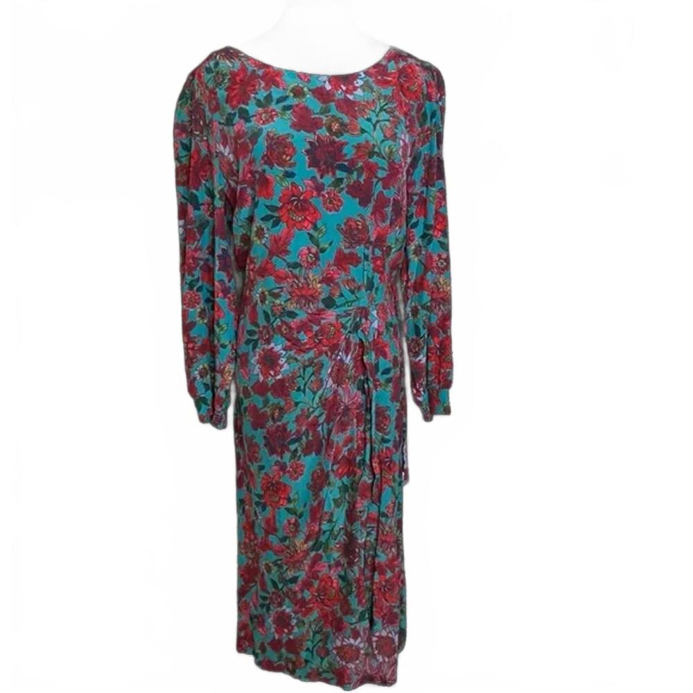 Talbots Side Tie Midi Dress - Stunning Floral women's size 4